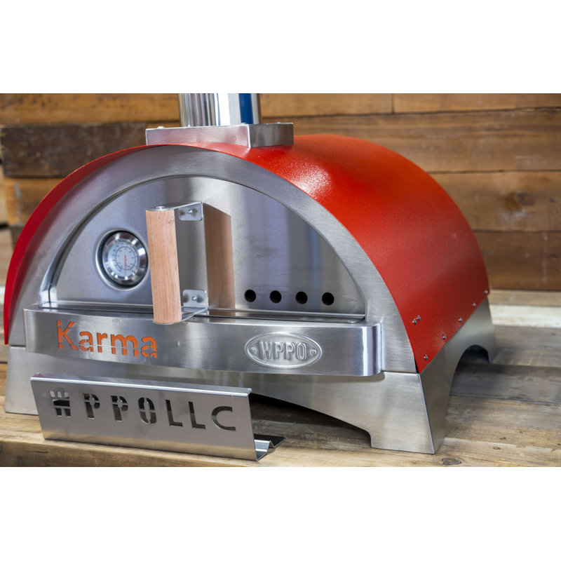 WPPO LLC Karma Stainless Steel Freestanding Wood Burning Pizza Oven